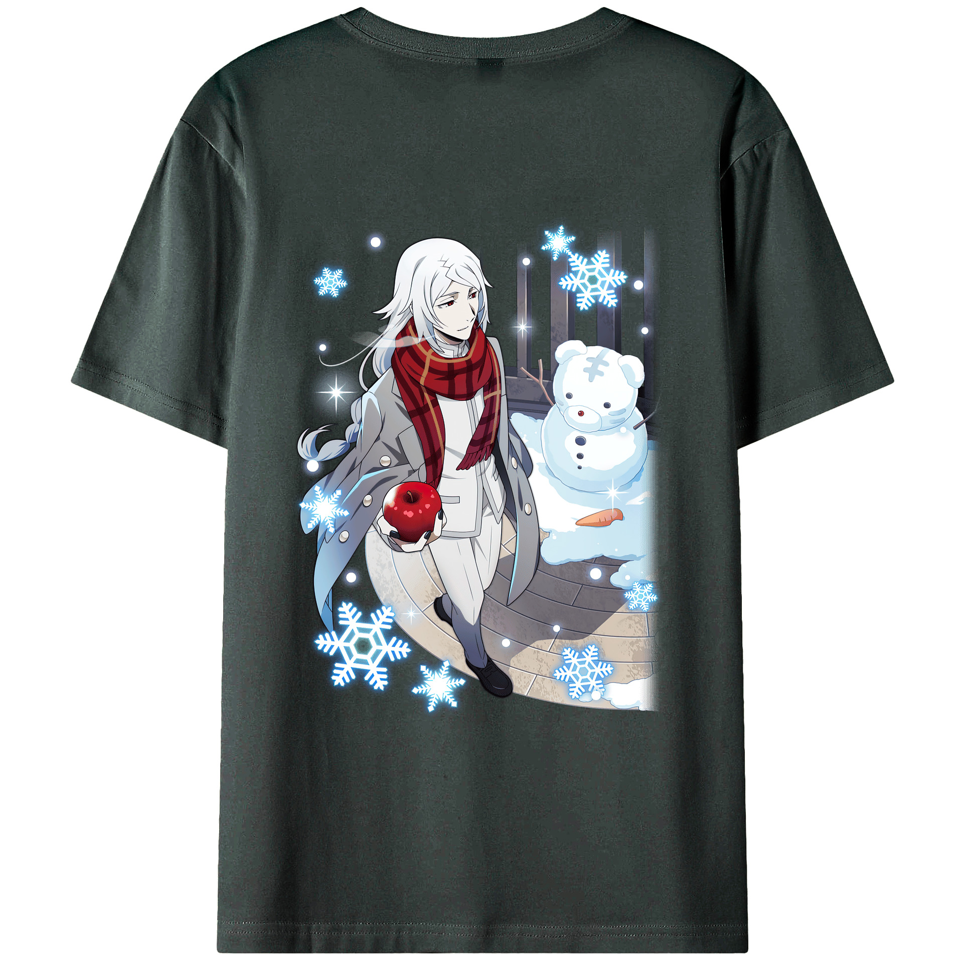 （画像用） 文豪ストレイドッグス Bungo Stray Dogs 綿100％ メンズ半袖Tシャツ（バックプリント） 通気性